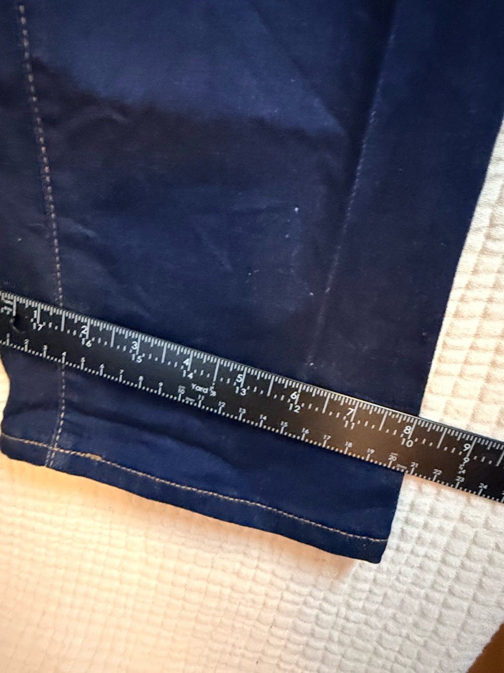 Old Navy Power Slim Straight Jeans Dark Wash Stretch Cropped Denim Short - Picture 6 of 8